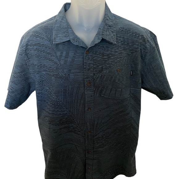 O’NEILL Blue Hawaiian Surf Short Sleeve Collared Shirt Men L Large Standard Fit - Picture 1 of 6
